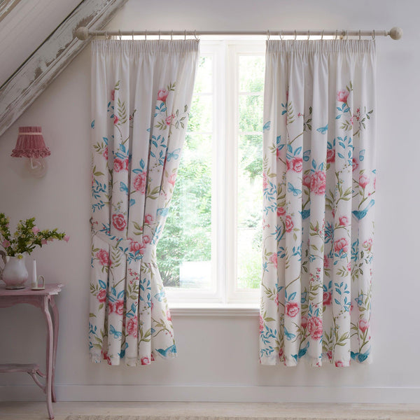 Dreams & Drapes Amelle Pencil Pleat Curtains - Blue - Williamsons Factory Shop
