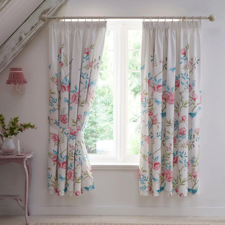 Dreams & Drapes Amelle Pencil Pleat Curtains - Blue - Williamsons Factory Shop