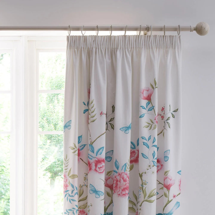 Dreams & Drapes Amelle Pencil Pleat Curtains - Blue - Williamsons Factory Shop