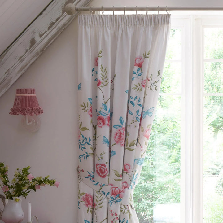 Dreams & Drapes Amelle Pencil Pleat Curtains - Blue - Williamsons Factory Shop