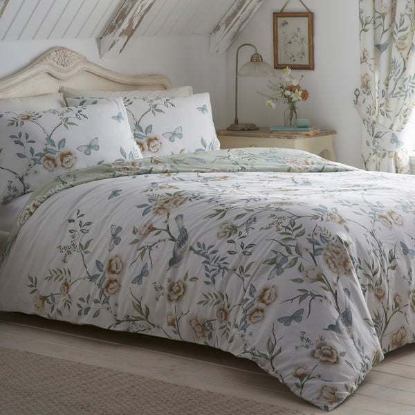 Dreams & Drapes Amelle Duvet Cover Set - Green - Williamsons Factory Shop