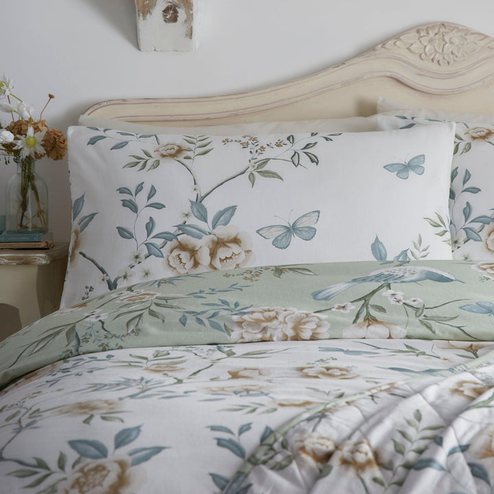 Dreams & Drapes Amelle Duvet Cover Set - Green - Williamsons Factory Shop