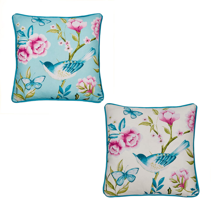 Dreams & Drapes Amelle Outdoor Cushion - Blue - Williamsons Factory Shop