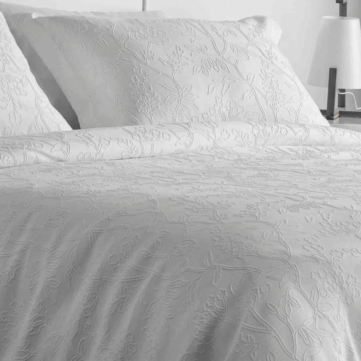 Arley Jacquard Duvet Cover Set - Ivory - Williamsons Factory Shop