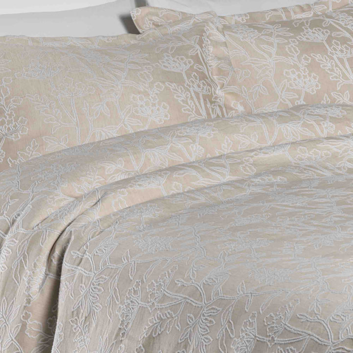 Arley Jacquard Duvet Cover Set - Linen - Williamsons Factory Shop