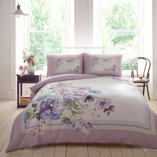 Appletree Heritage Arley Duvet Cover Set - Mauve - Williamsons Factory Shop