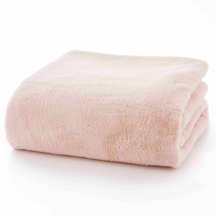 Aspen Faux Fur Quilted Throw - Blush - Williamsons Factory Shop