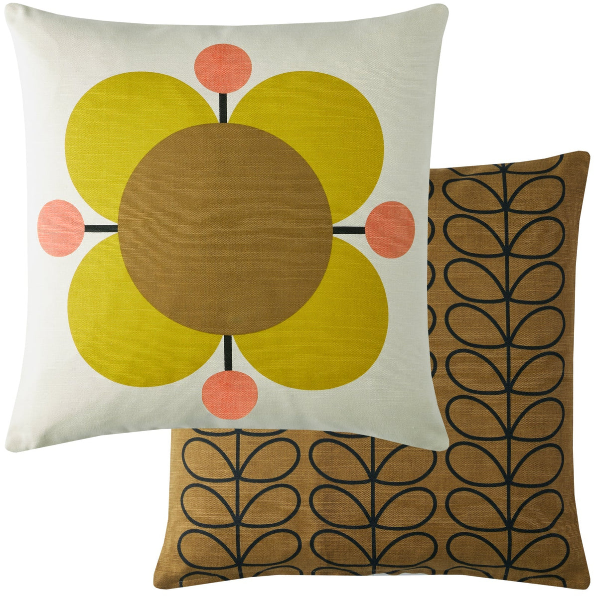 Orla Kiely Atomic Flower Cushion - Primrose