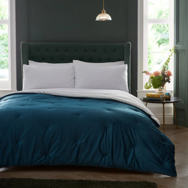 Appletree Austell Velvet Bedspread - Teal