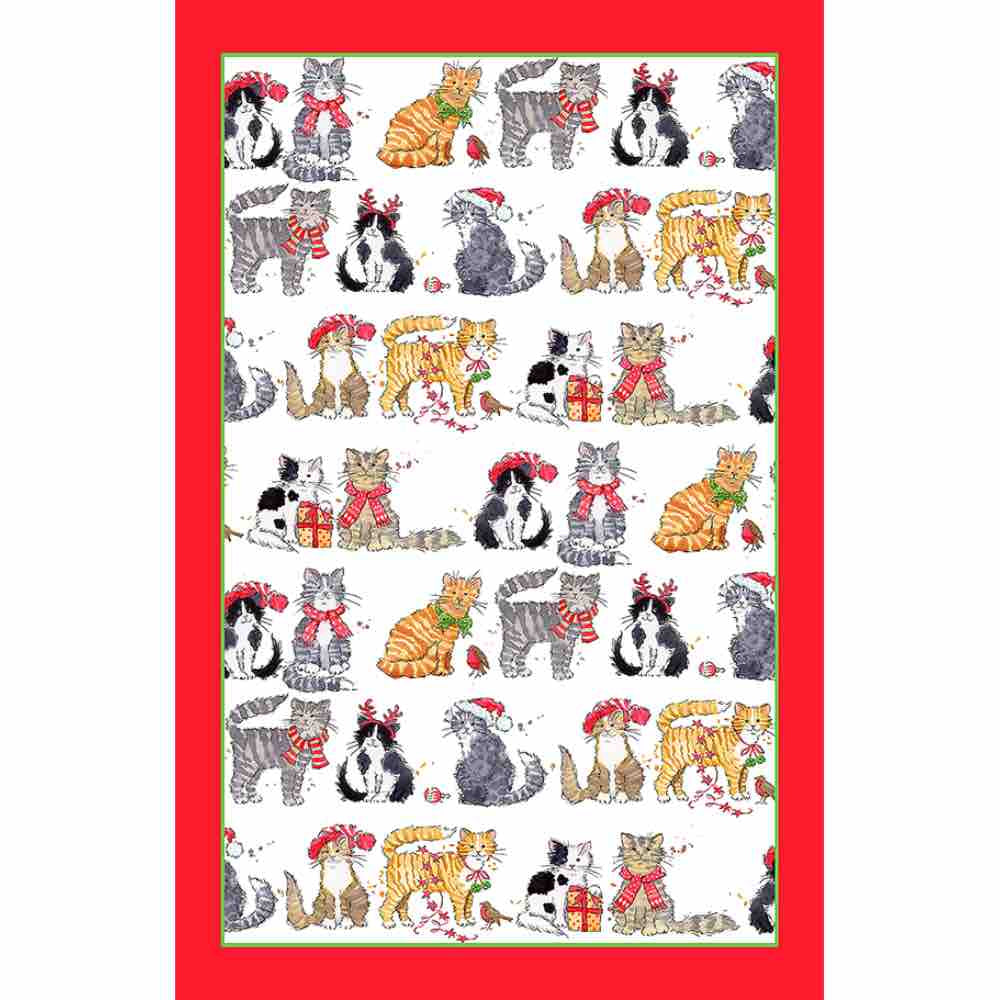 Christmas Cats Tea Towel - Williamsons Home