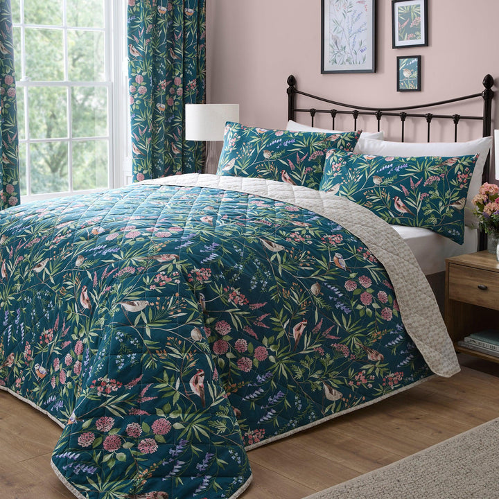 Dreams & Drapes Caraway Bedspread - Green - Williamsons Factory Shop