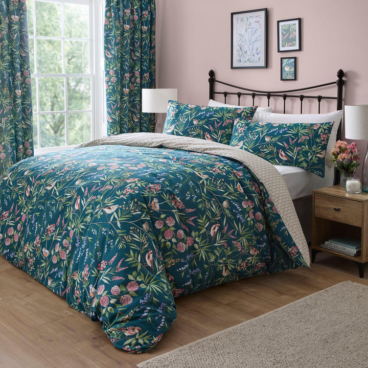 Dreams & Drapes Caraway Duvet Cover Set - Green - Williamsons Factory Shop