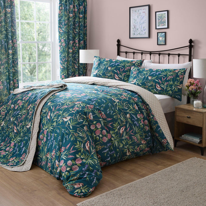 Dreams & Drapes Caraway Duvet Cover Set - Green - Williamsons Factory Shop