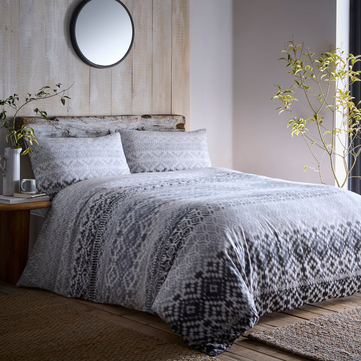Appletree Hygge Bergen Duvet Cover Set - Grey - Williamsons Factory Shop