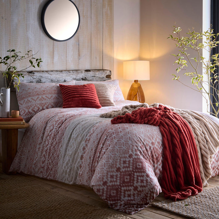 Appletree Hygge Bergen Duvet Cover Set - Terracotta - Williamsons Factory Shop