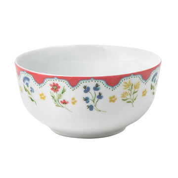 Cuenco de porcelana floral boho - Multicolor