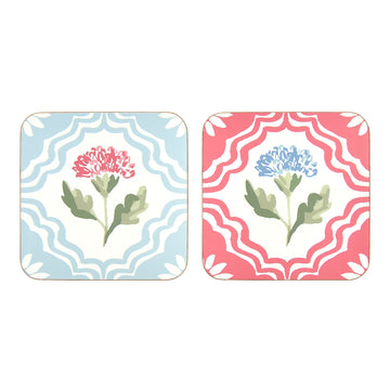 Boho Floral Coasters 4 Pack - Multi