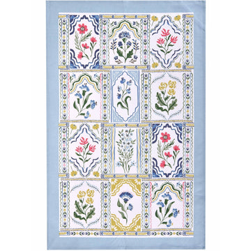 Boho Floral Cotton Tea Towel - Multi