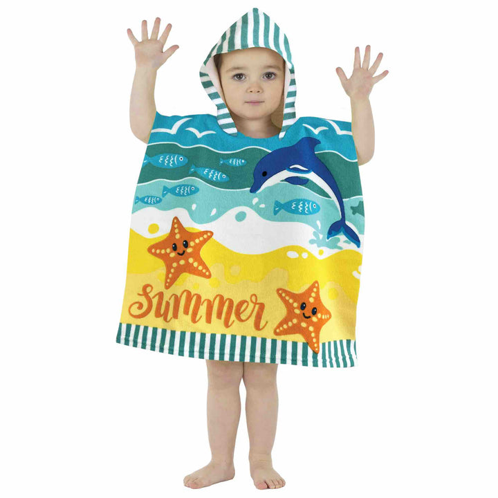 Kids Hooded Poncho Pal Robe (1 -3 Years) - Williamsons Factory Shop