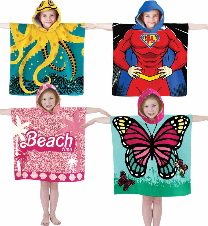 Kids Hooded Poncho Pal Robe (3+ Years) - Williamsons Factory Shop