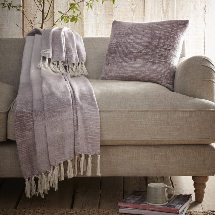 Drift Home Bretton Cushion - Mauve - Williamsons Factory Shop