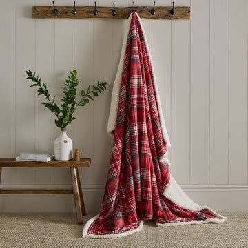 Bennet Check Throw - Red