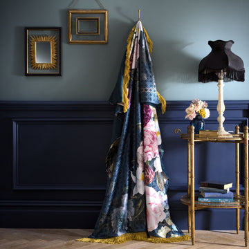 Laurence Llewelyn-Bowen Bouquet List Throw - Blue
