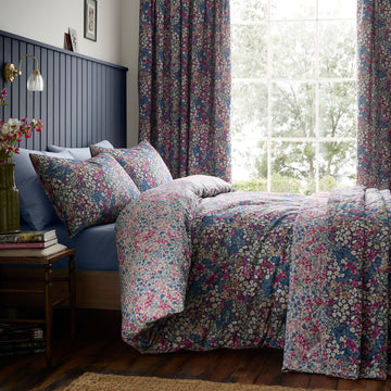Design Bessie Reversible Duvet Cover Set - Navy