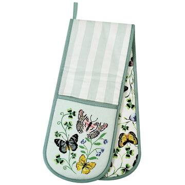 Butterfly Grove Double Oven Glove - Blue