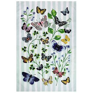 Butterfly Grove Cotton Tea Towel - Blue