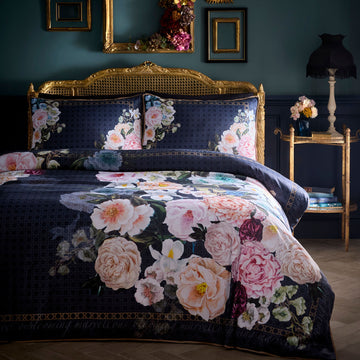 Ensemble de housse de couette Bouquet List Laurence Llewelyn-Bowen - Bleu marine