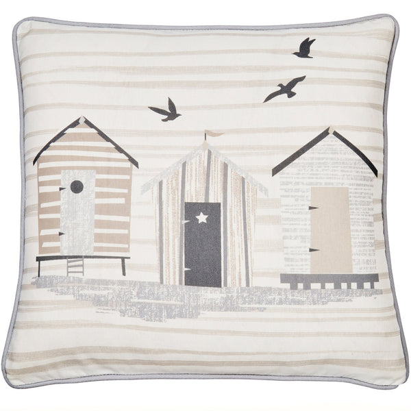 Fusion Beach Huts Outdoor Cushion - Natural - Williamsons Factory Shop