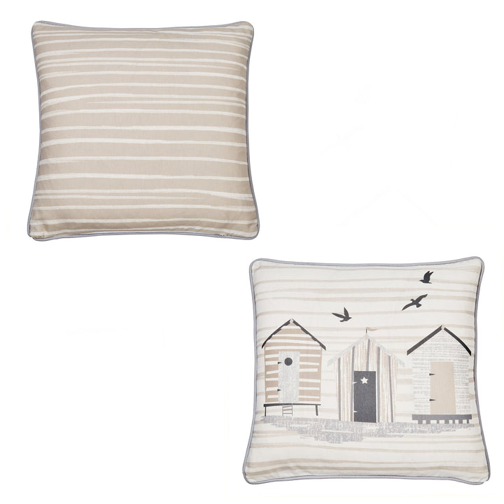 Fusion Beach Huts Outdoor Cushion - Natural - Williamsons Factory Shop