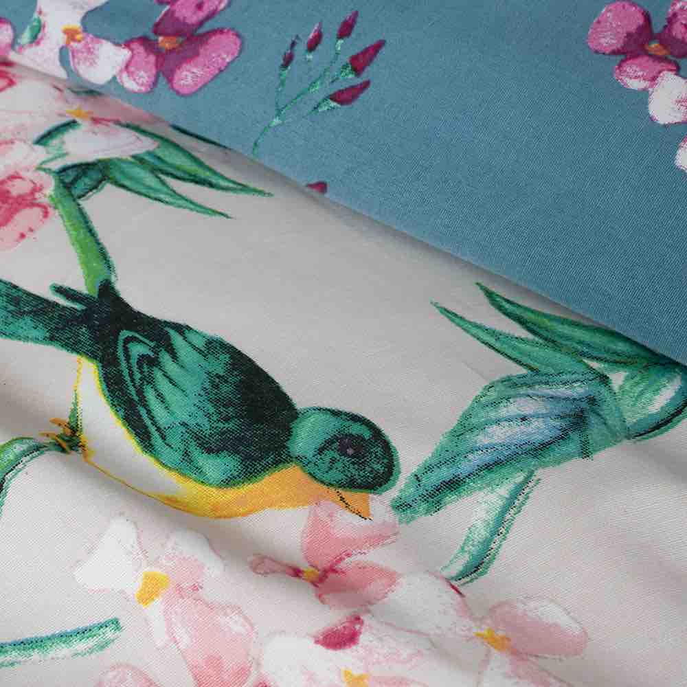 Deyongs 1846 Bird Garden Duvet Cover Set - Teal