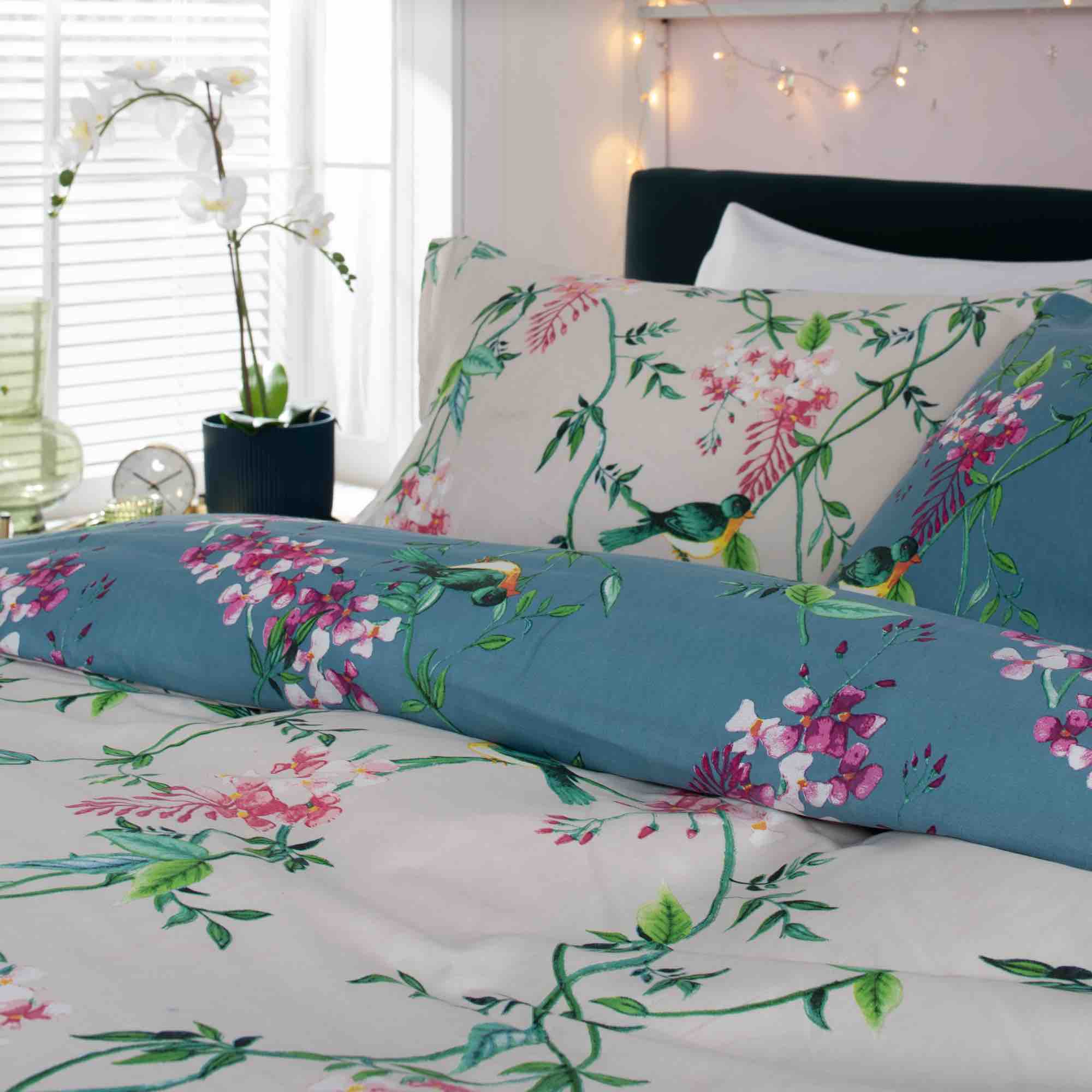 Deyongs 1846 Bird Garden Duvet Cover Set - Teal