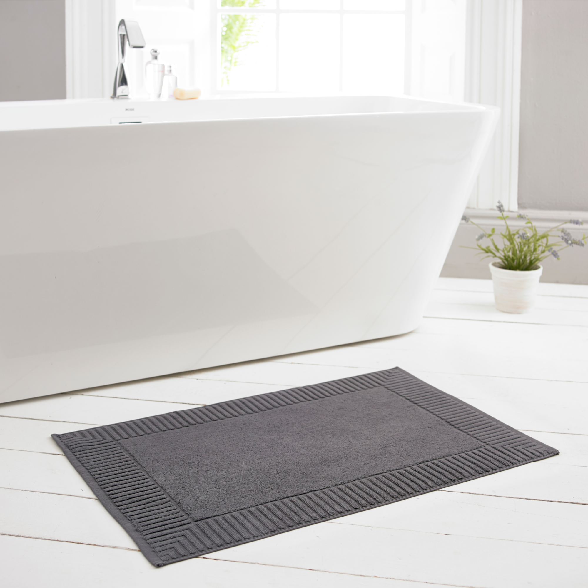 Bliss Pima Cotton Bath Mat - Carbon