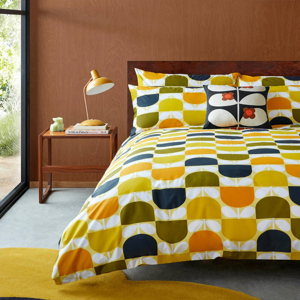 Orla Kiely Block Stem Duvet Cover Set - Sicilian Lemon - Williamsons Factory Shop