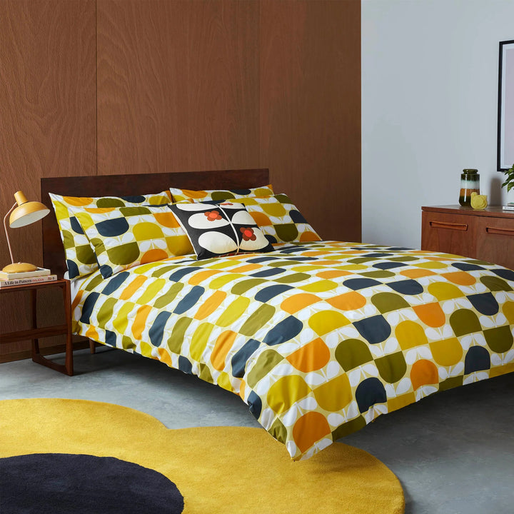 Orla Kiely Block Stem Duvet Cover Set - Sicilian Lemon - Williamsons Factory Shop