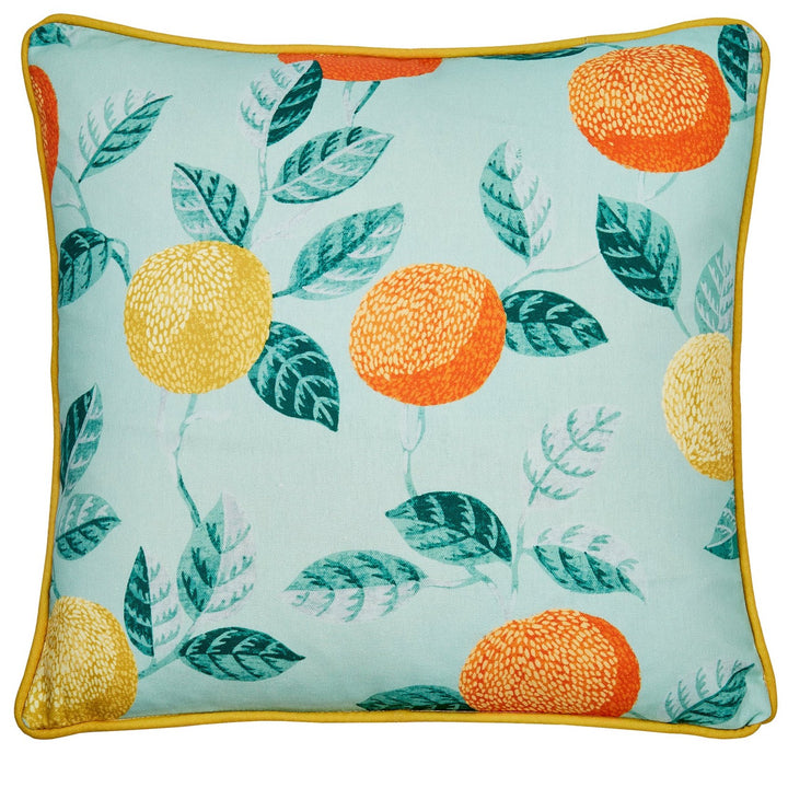 Dreams & Drapes Botanical Fruits Outdoor Cushion - Green - Williamsons Factory Shop