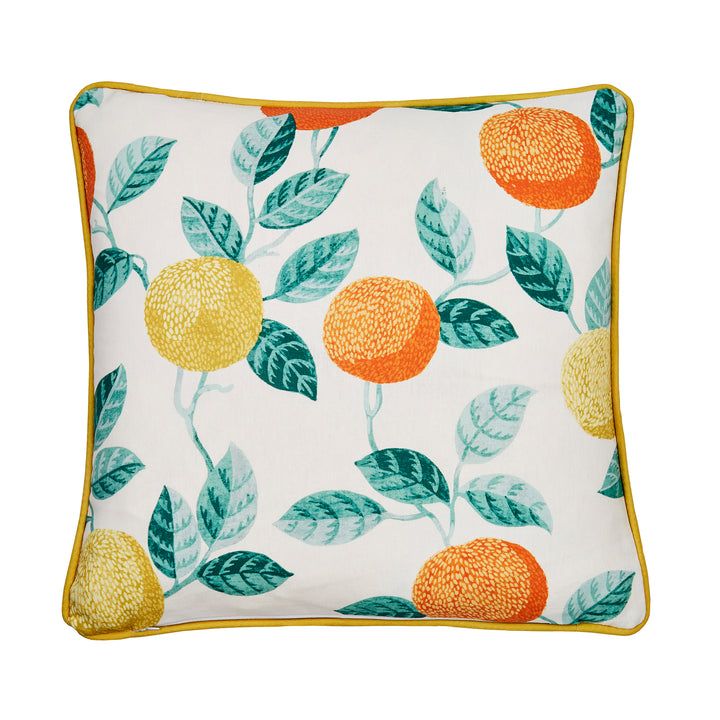 Dreams & Drapes Botanical Fruits Outdoor Cushion - Green - Williamsons Factory Shop