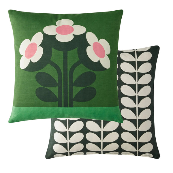 Orla Kiely Buttercup Cushion - Pine - Williamsons Factory Shop