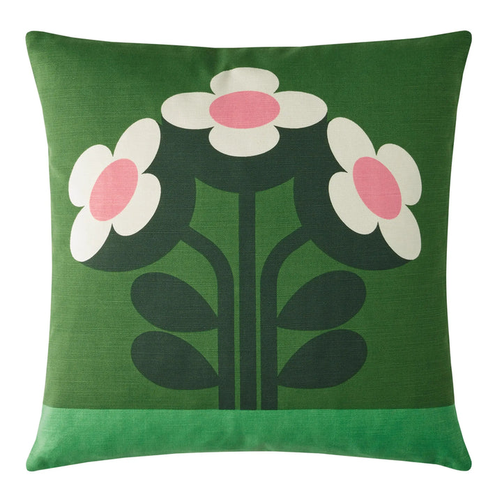 Orla Kiely Buttercup Cushion - Pine - Williamsons Factory Shop