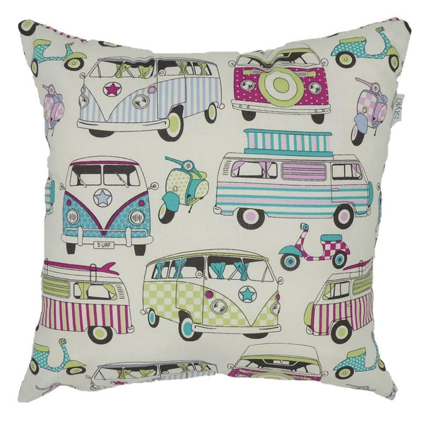 Happy Campers Cushion Cover - Candy - Williamsons Factory Shop