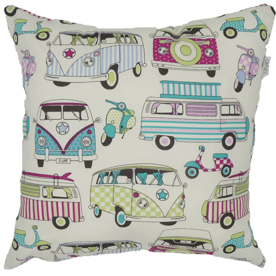 Happy Campers Cushion Cover - Candy