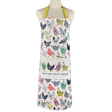 Chick Chicken Cotton Apron - Yellow