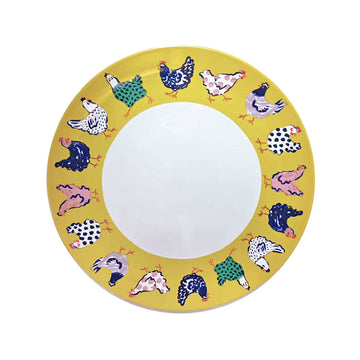 Chick Chicken Porcelain Dinner Plate - Yellow