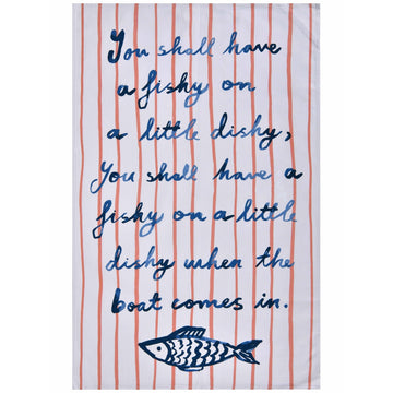Catch of the Day Cotton Tea Towel - Multi