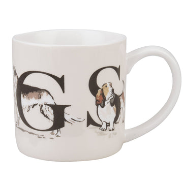 Country Dogs Bone China Mug - Brown