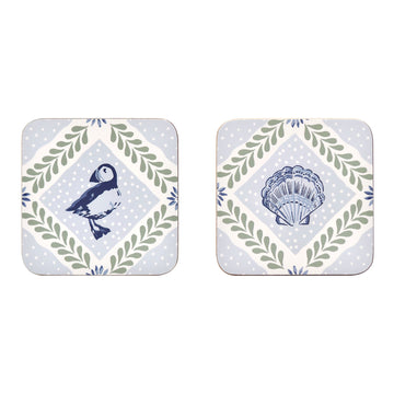 Coastal Treasures Coasters 4 Pack - Blue