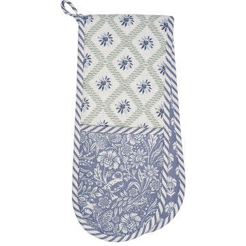 Coastal Treasures Double Oven Glove - Blue
